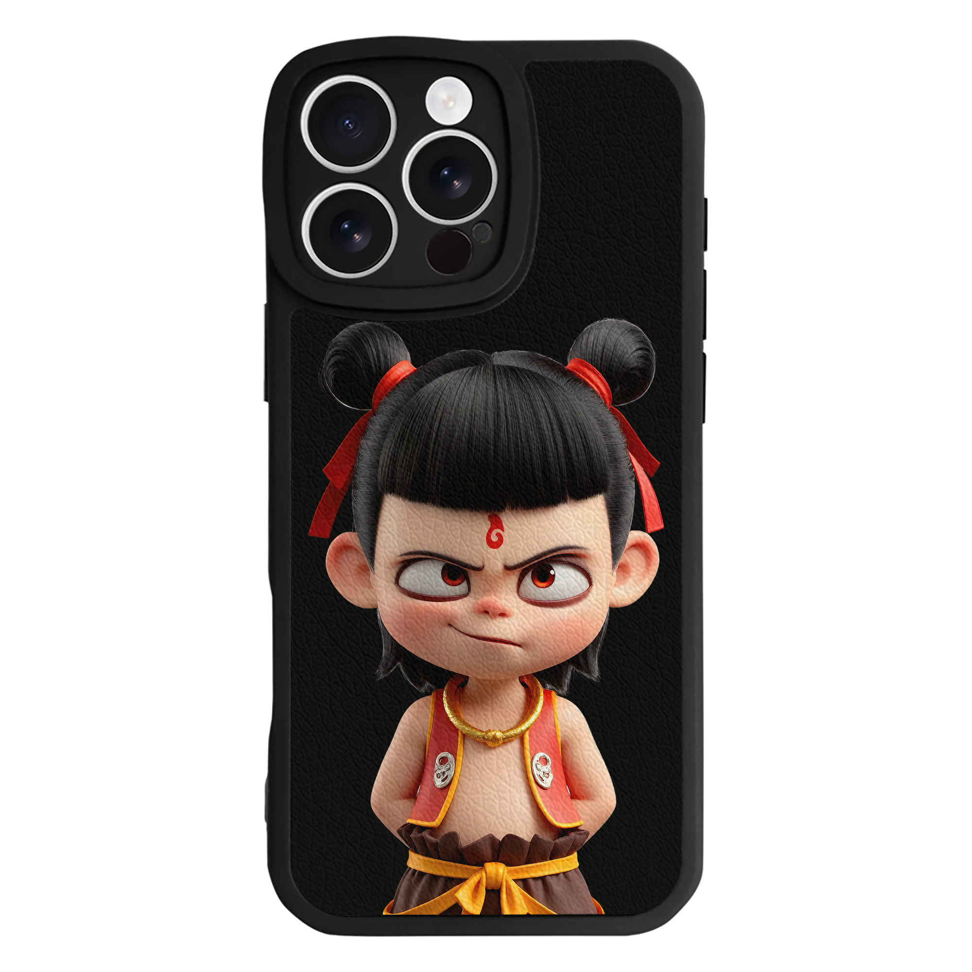 （画像用） Ne Zha 2 ナタ 魔童の大暴れ 【iPhone 16シリーズ対応】シリコンスマホケース（レザー調） 材質：シリコン
